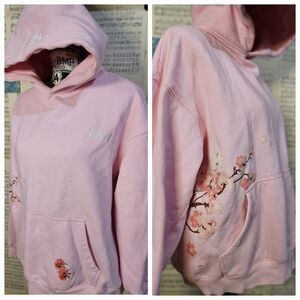VERAF Pink Hoodie with Floral Design
